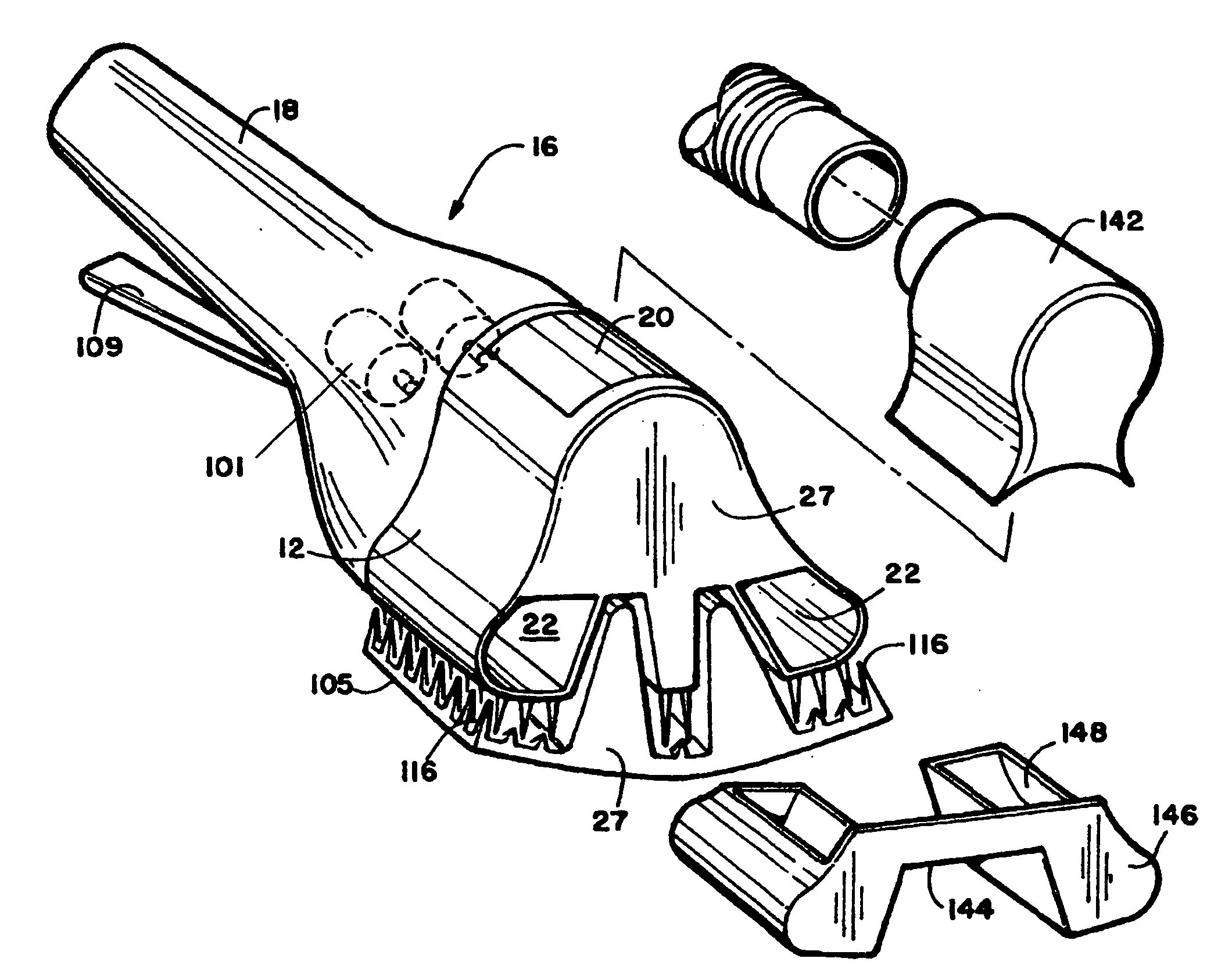Hair trimming device with removably mountable components for removal of split ends and styling of hair