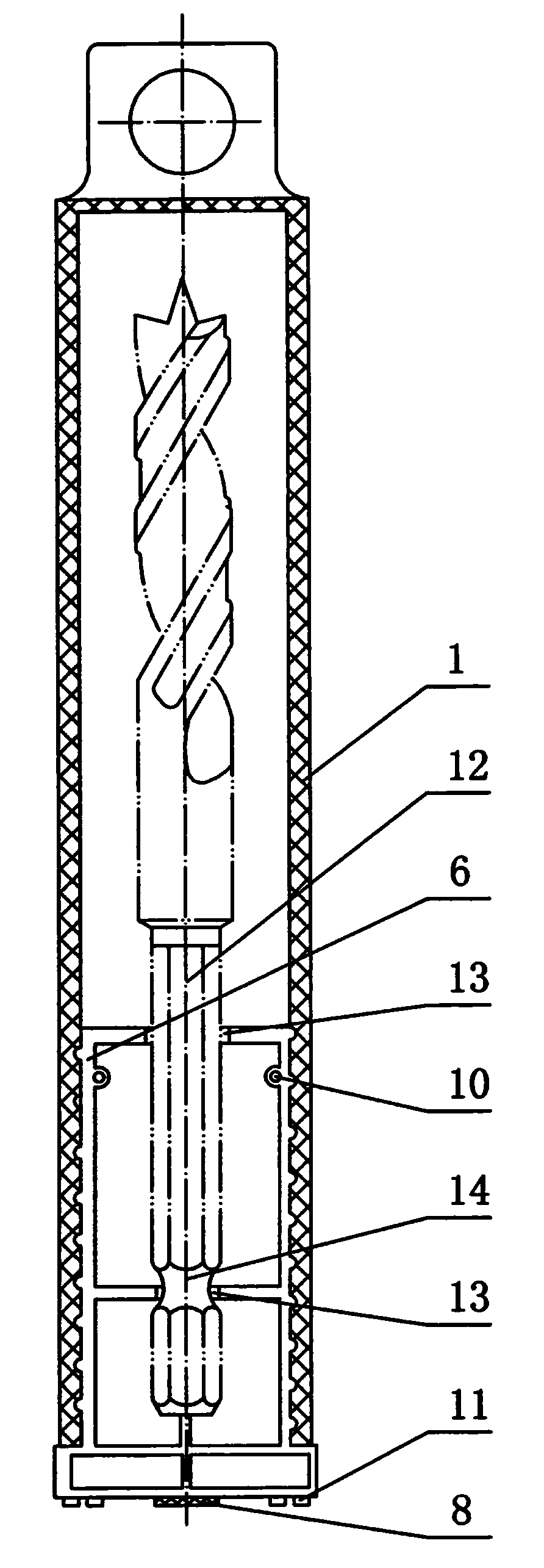 Drill bit packaging tube with positioning function