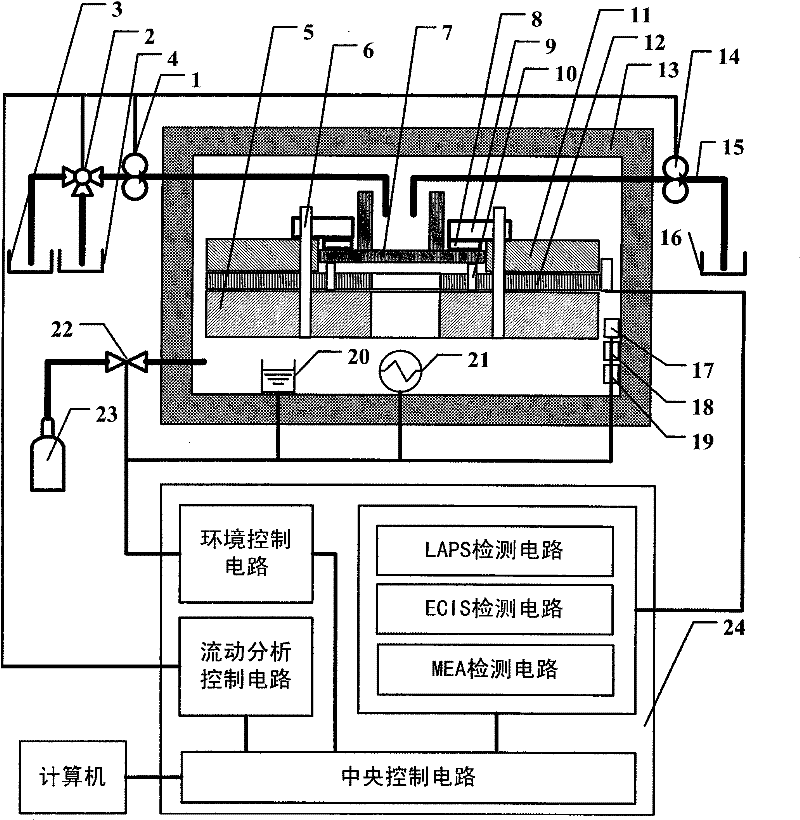 Full-automatic cell physiological parameter analyzer based on multi-parameter detection integrated chip