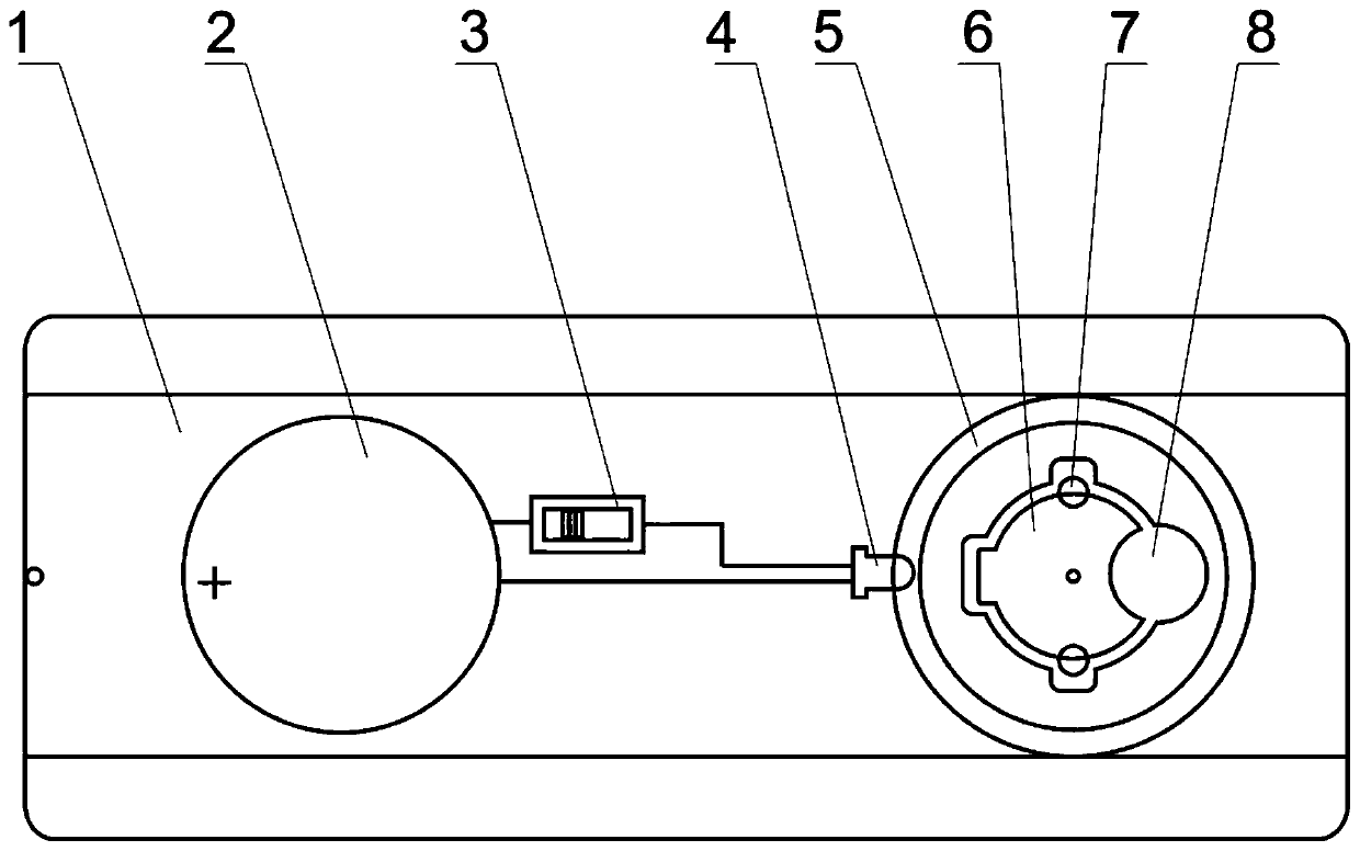 Portable body fluid detection device with auxiliary light illumination and position regulation functions