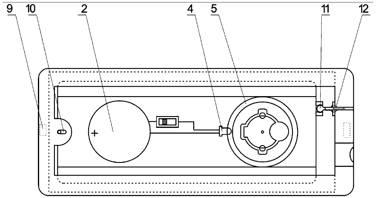 Portable body fluid detection device with auxiliary light illumination and position regulation functions