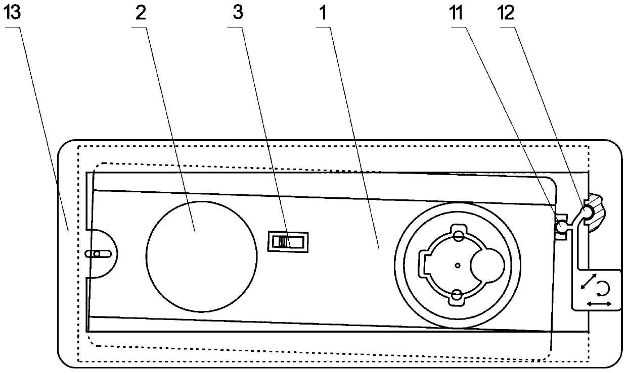 Portable body fluid detection device with auxiliary light illumination and position regulation functions