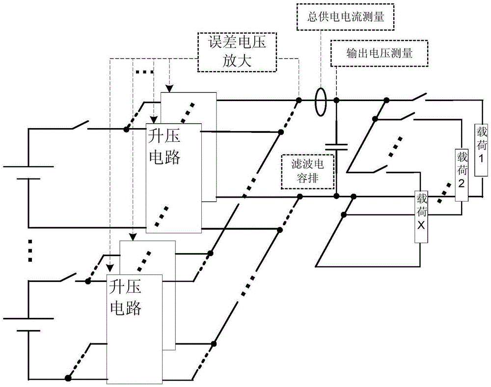 Boost power supply controller for carrying spacecraft