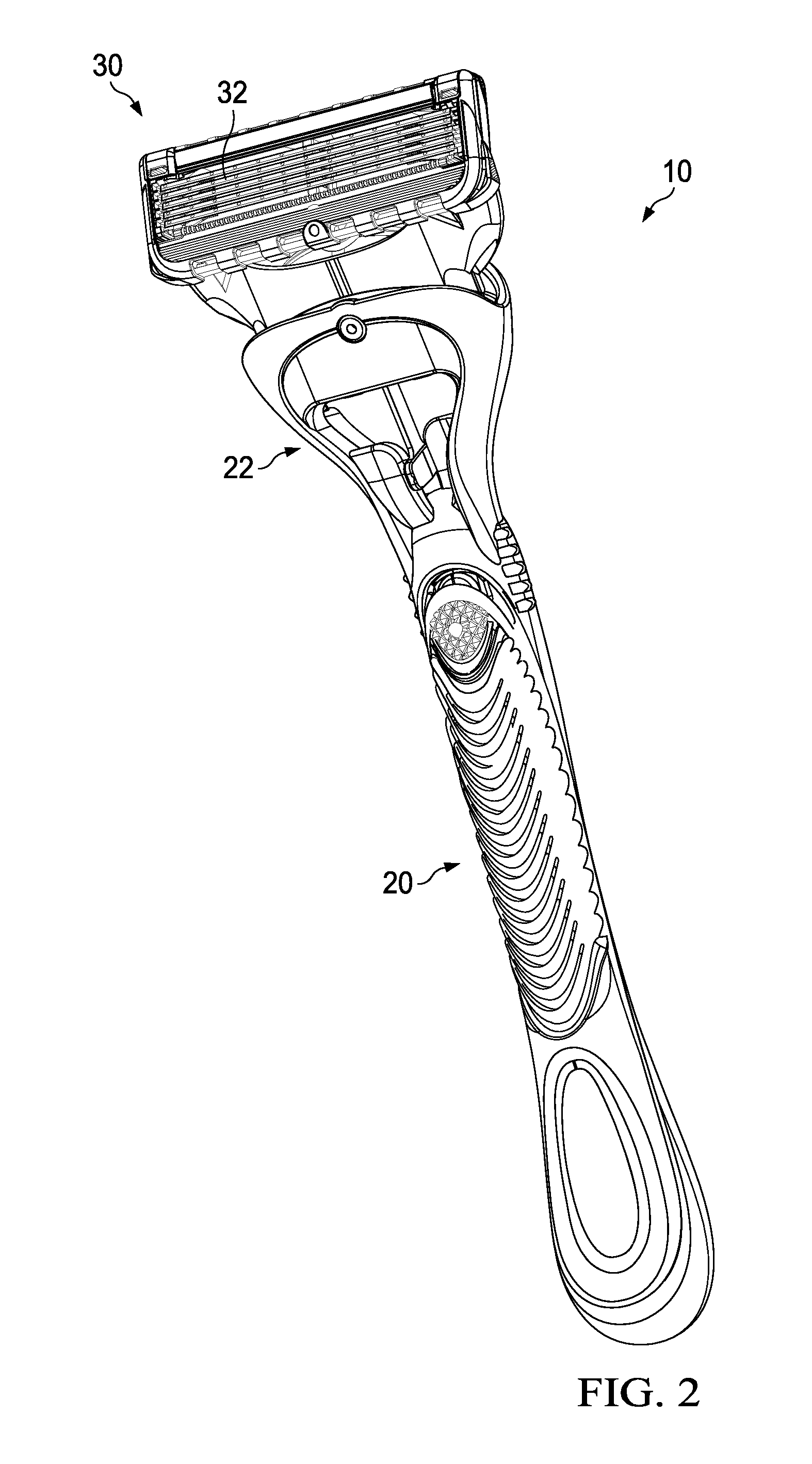 Razor handle with a rotatable portion