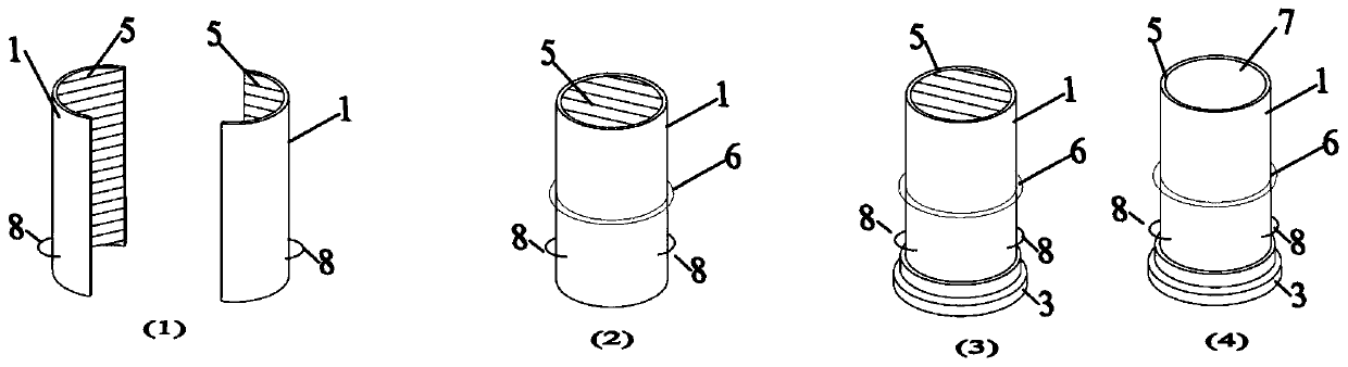 Cohesive soil sample preparation device for soil test and use method