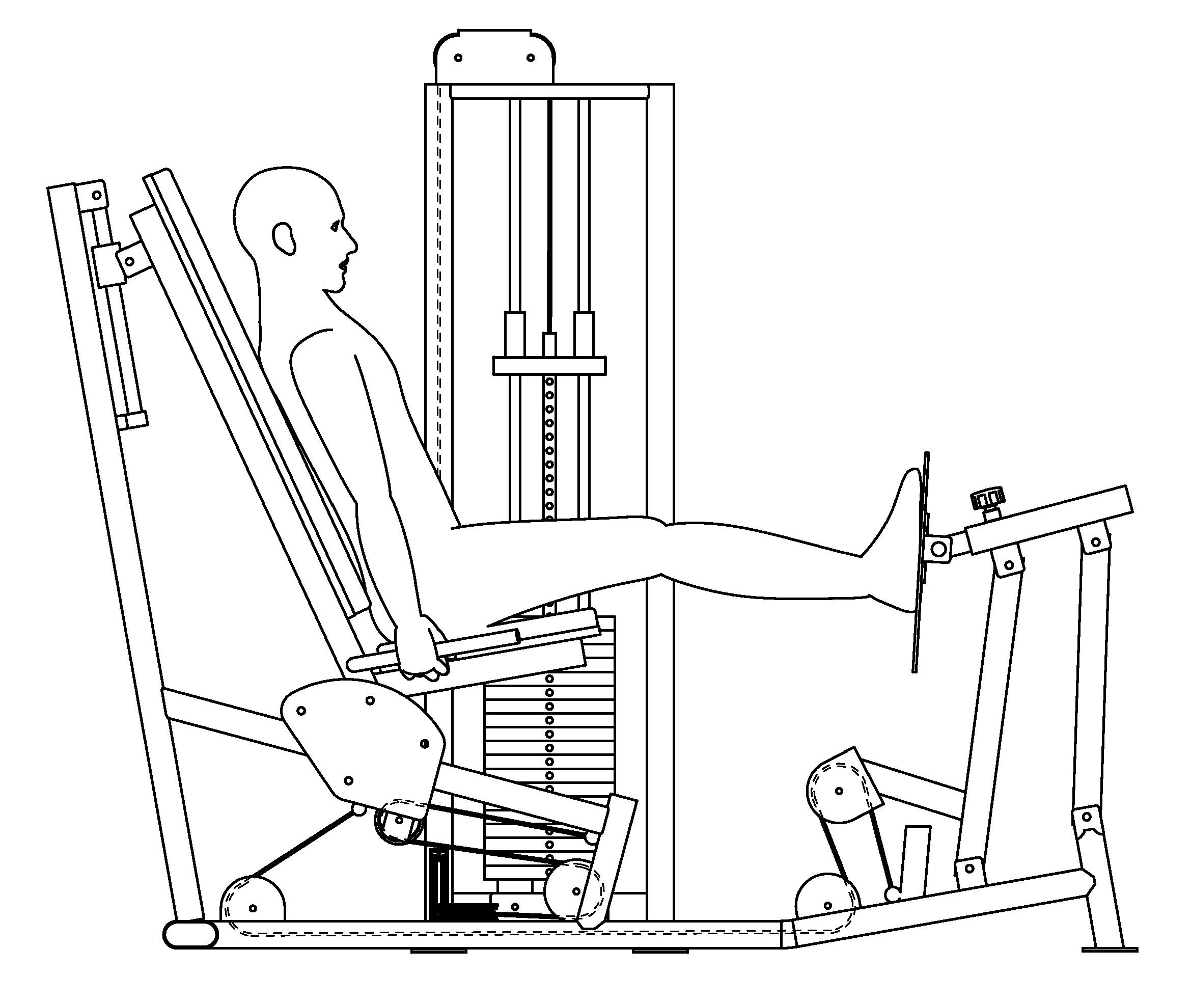 Functional training equipment with multiple movement planes used for lower body exercises