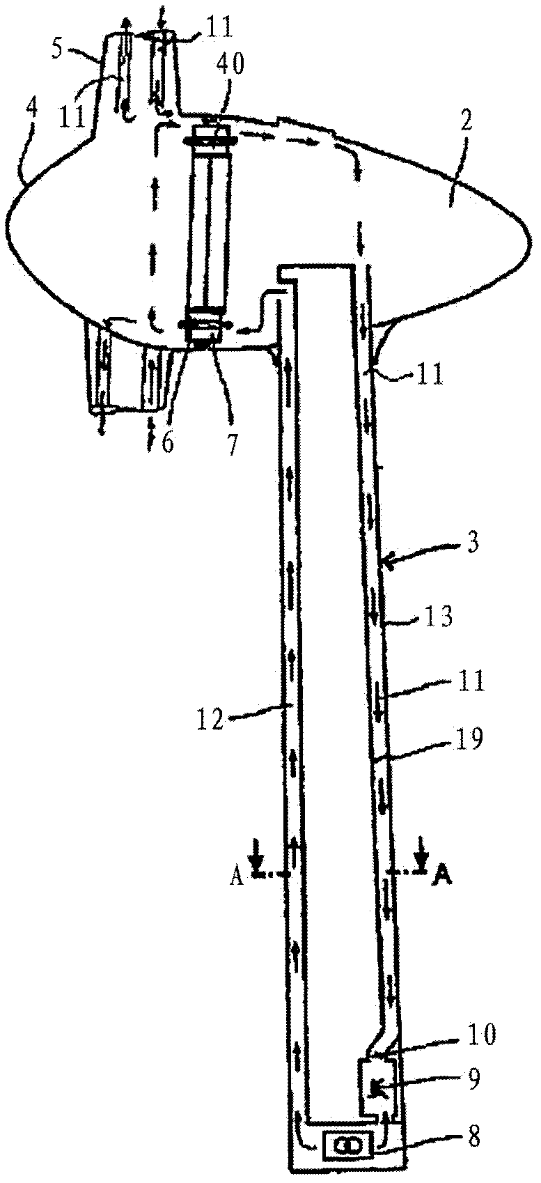 Heat dissipation structure for wind generating set