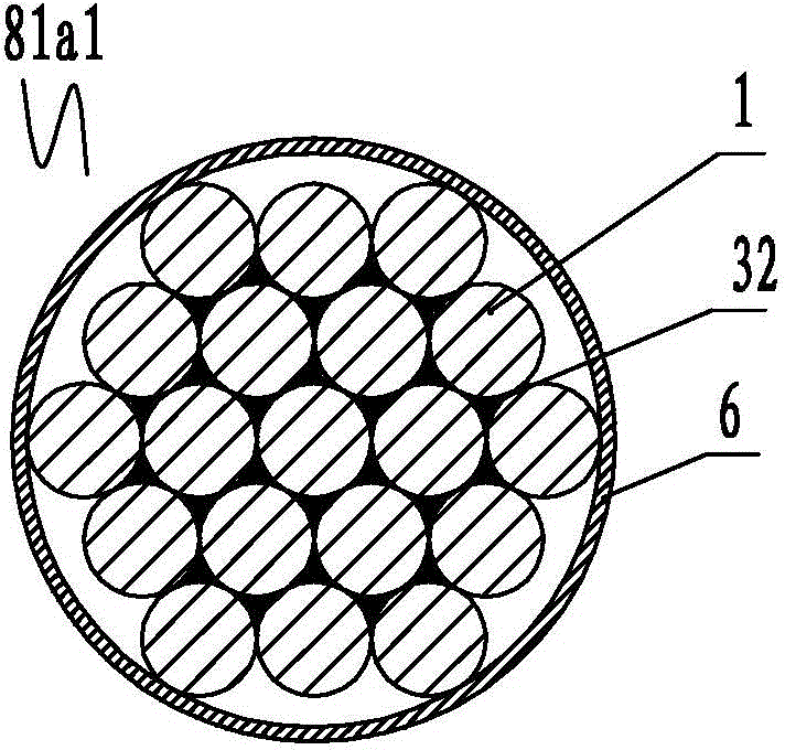 Manufacturing method for steel wire inhaul cable filled or coated with polyurea protective materials