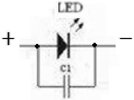 Light-emitting diode (LED) chip with capacitance structure and preparation method thereof