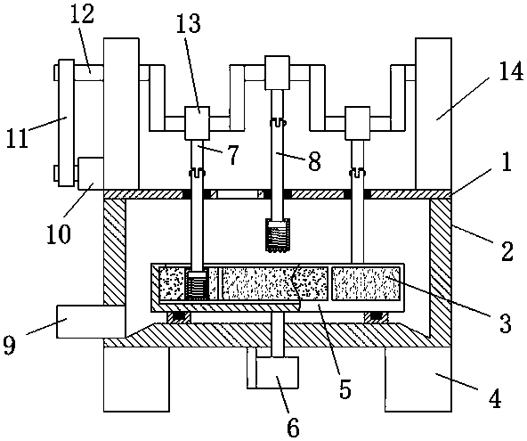 Crushing device for activated carbon processing