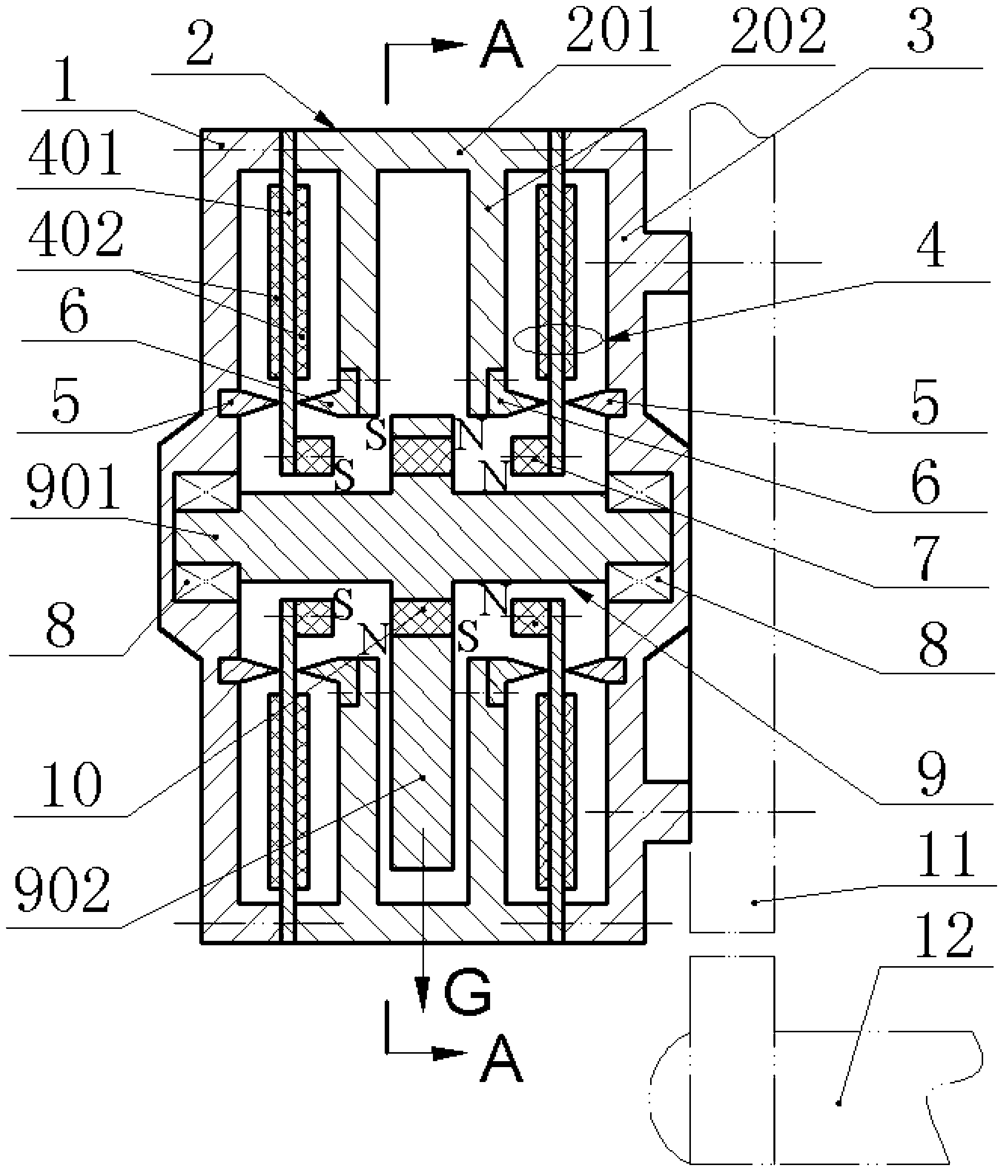 Wheel-type piezoelectric beam generator based on clamping limit
