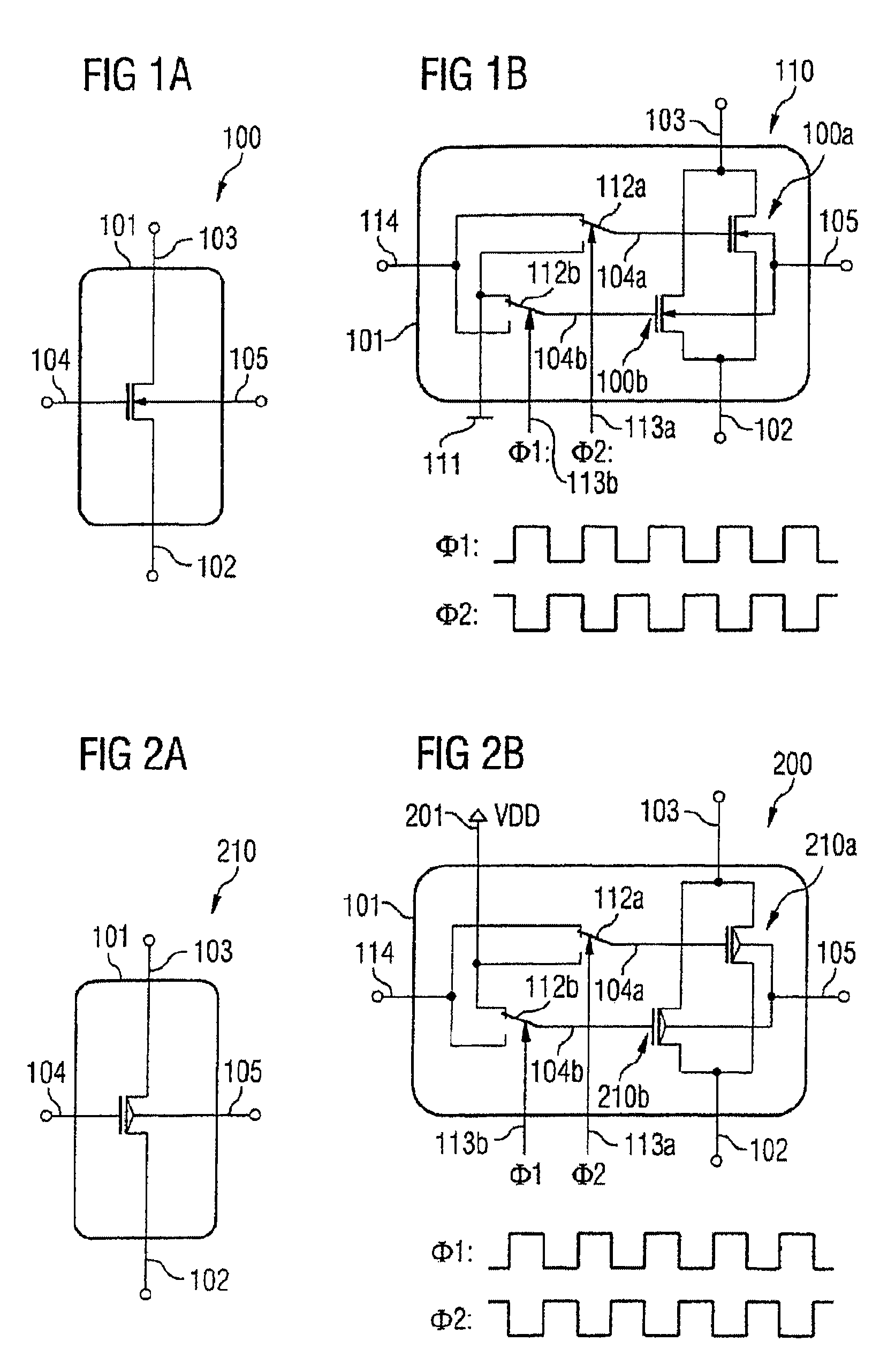Noise-reducing transistor arrangement