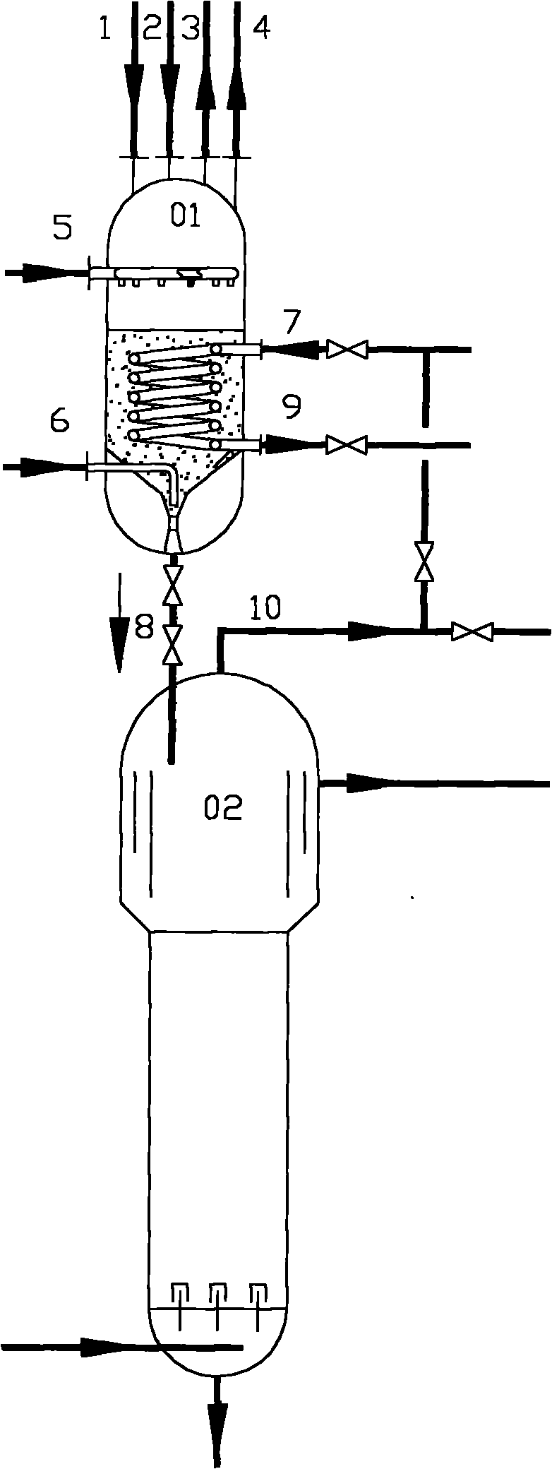 Device and method for filling catalyst on line by pneumatic transmission