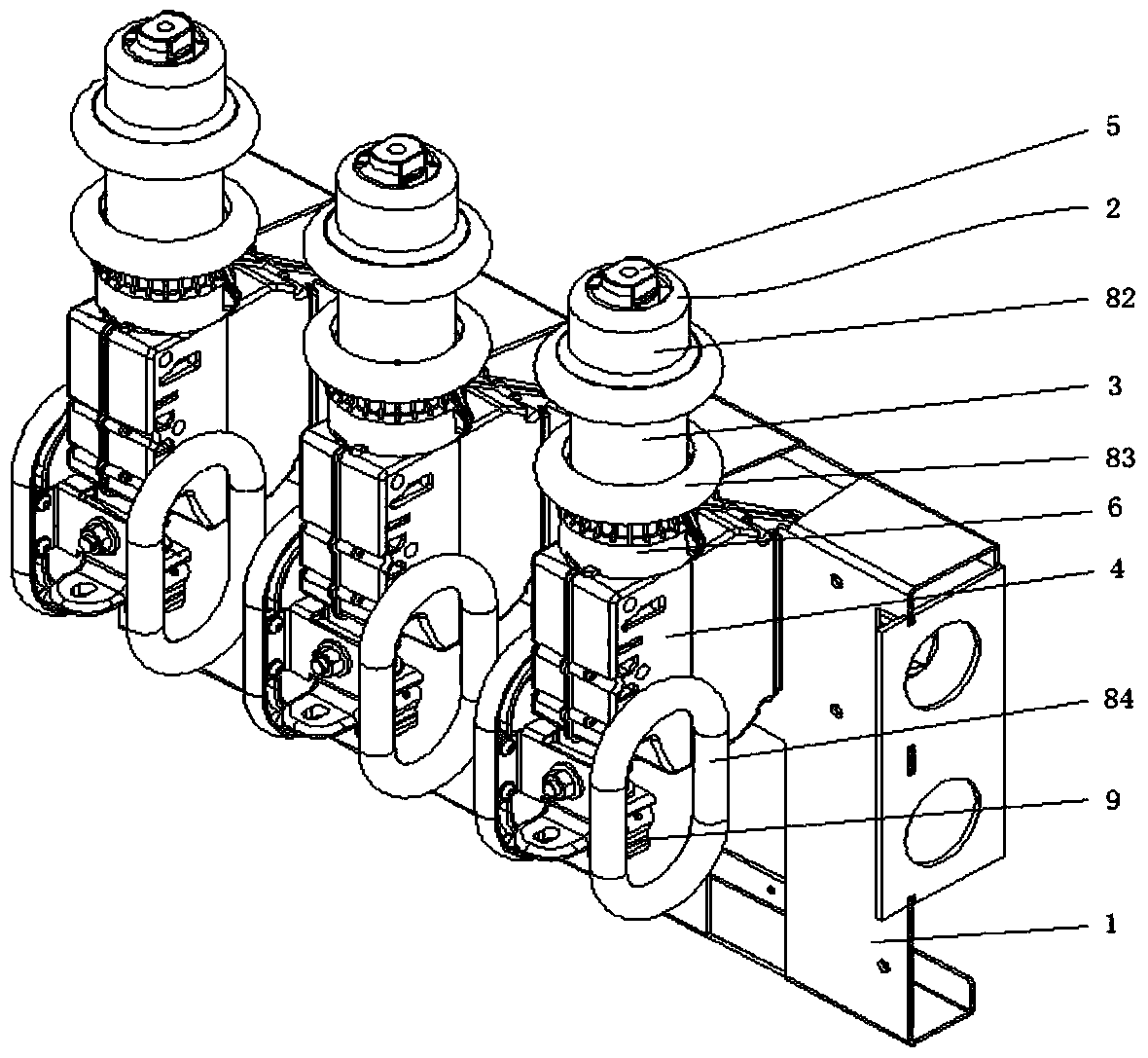 A compressed gas load switch for high-voltage gas-insulated ring main unit