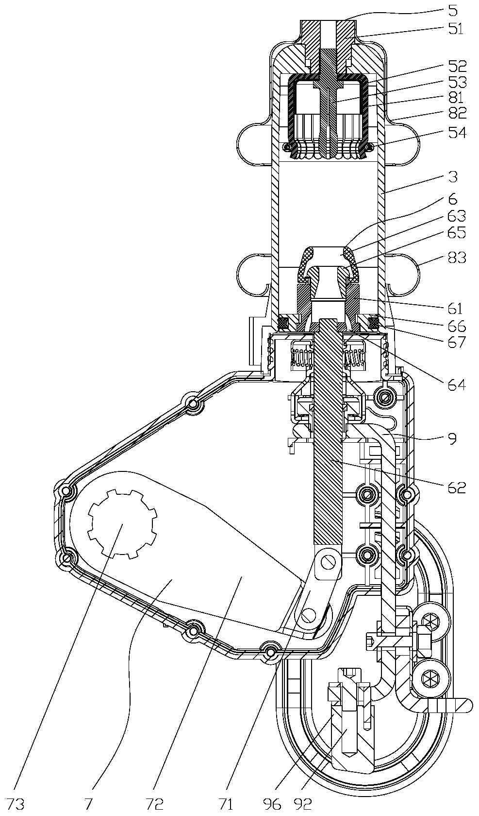 A compressed gas load switch for high-voltage gas-insulated ring main unit