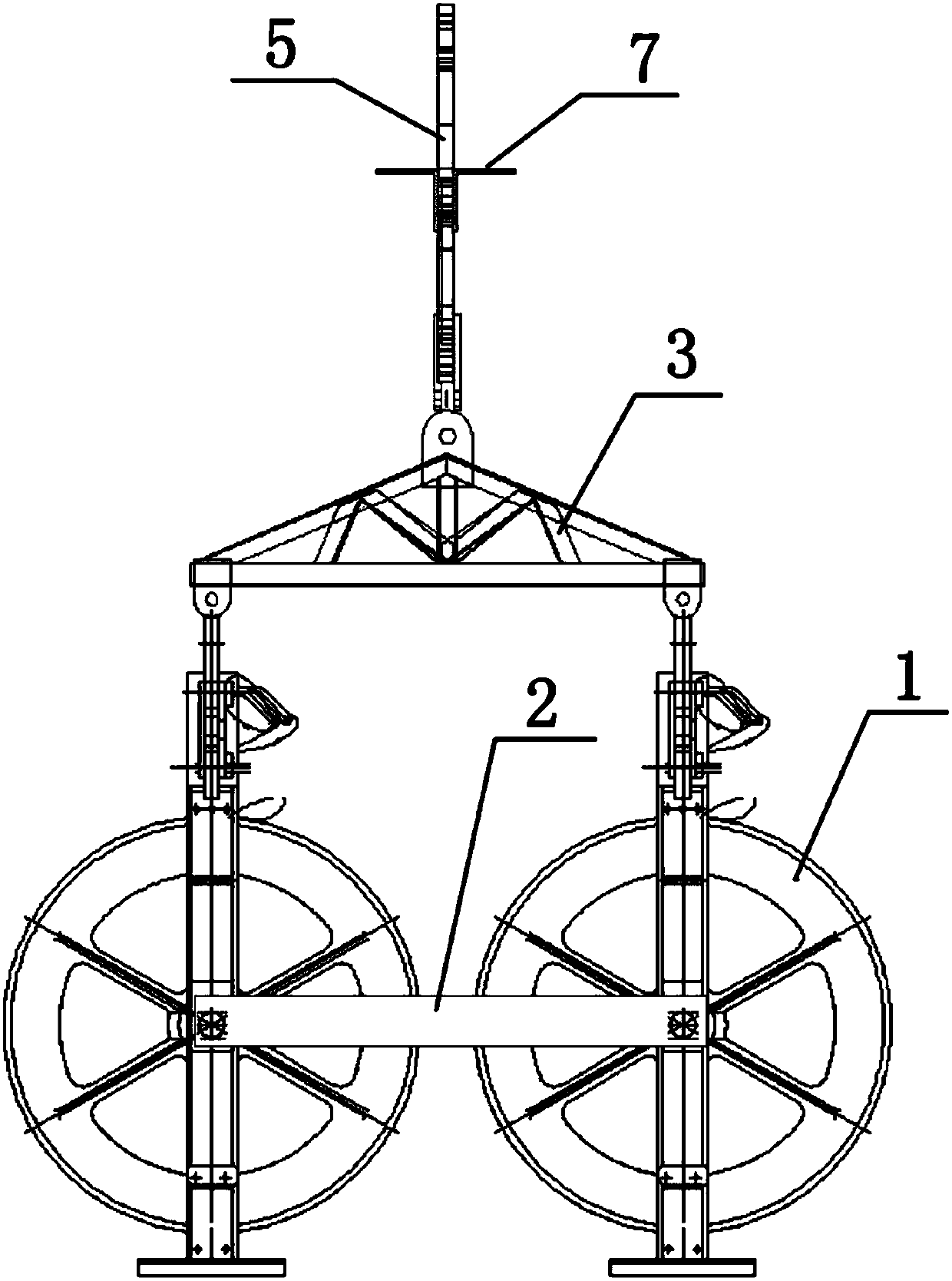 Dual-pulley rack and dual-pulley hanging system formed by same