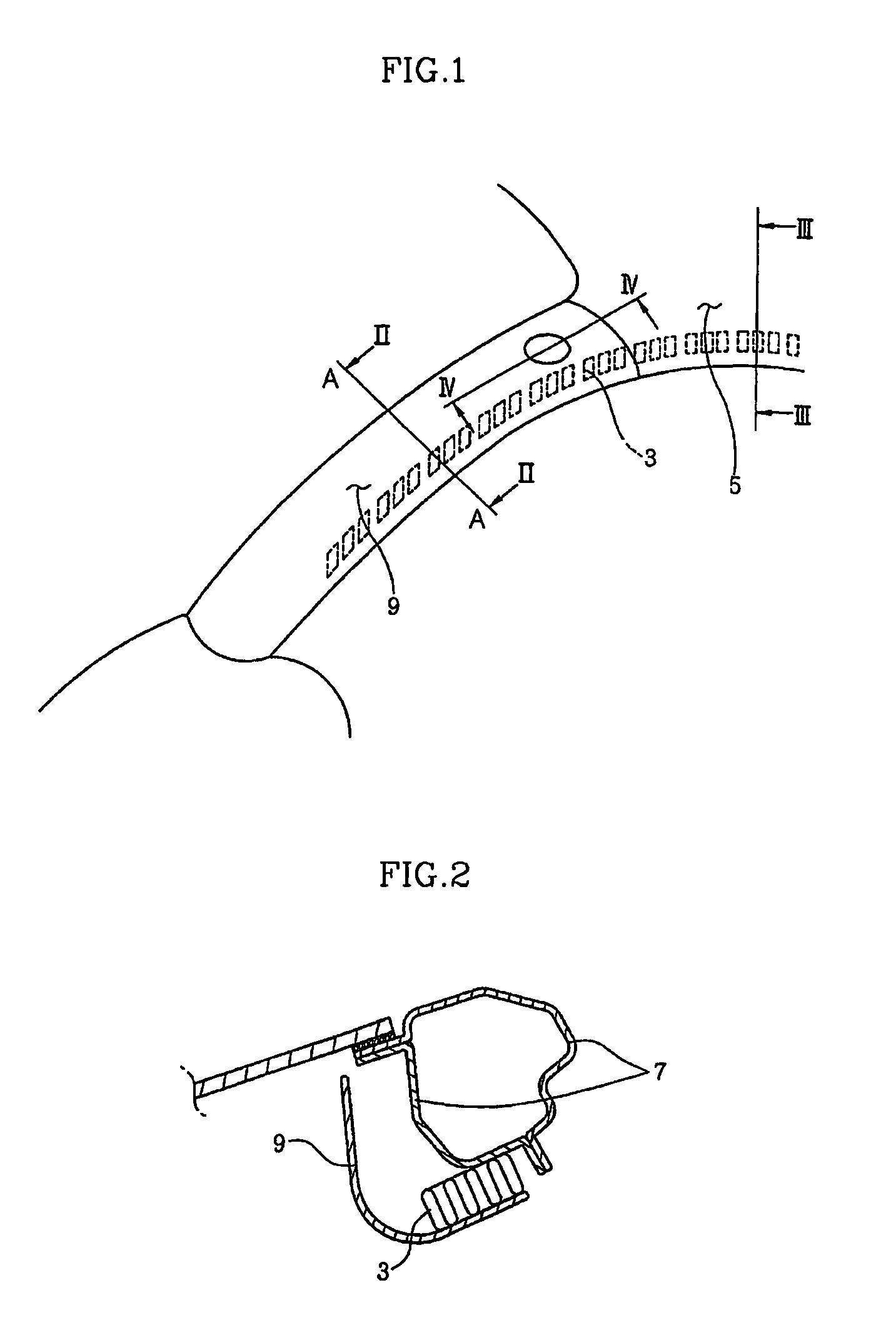 Mounting structure of curtain airbag in vehicle
