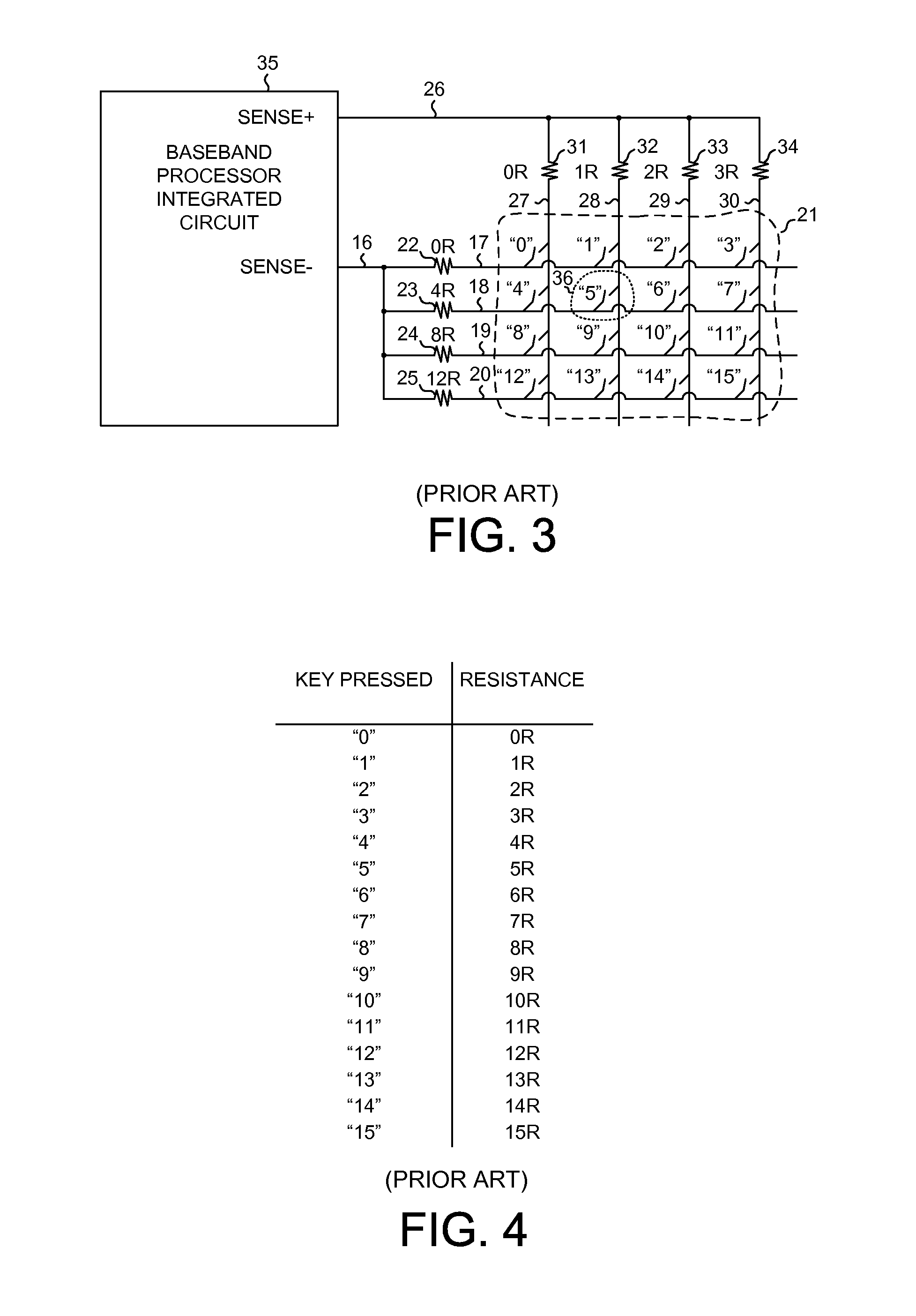 Two-Wire Connection to a Key Matrix in a Mobile Device