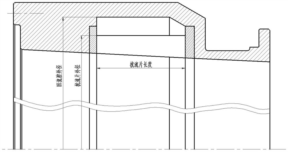 Method for designing spoiler type processing casing of return cavity of gas compressor of ship gas turbine