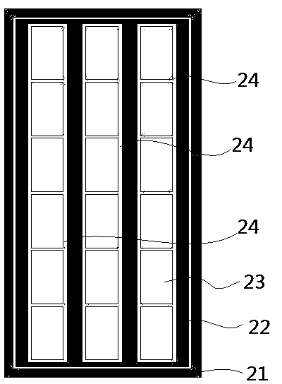 Directly water-cooled rectangular planar target structure