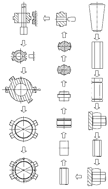 Integrated forging and forming method for reactor pressure vessel barrel flange adapter tube section