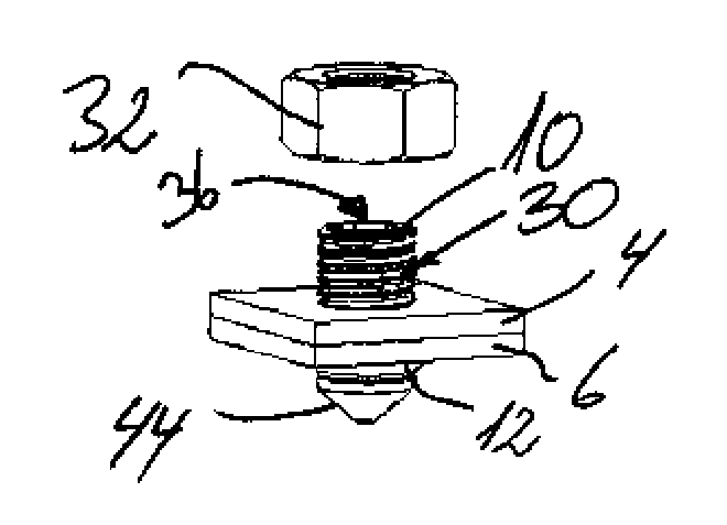 Mounting/assembly element for assembling workpieces, particularly overlapping plates and/or components