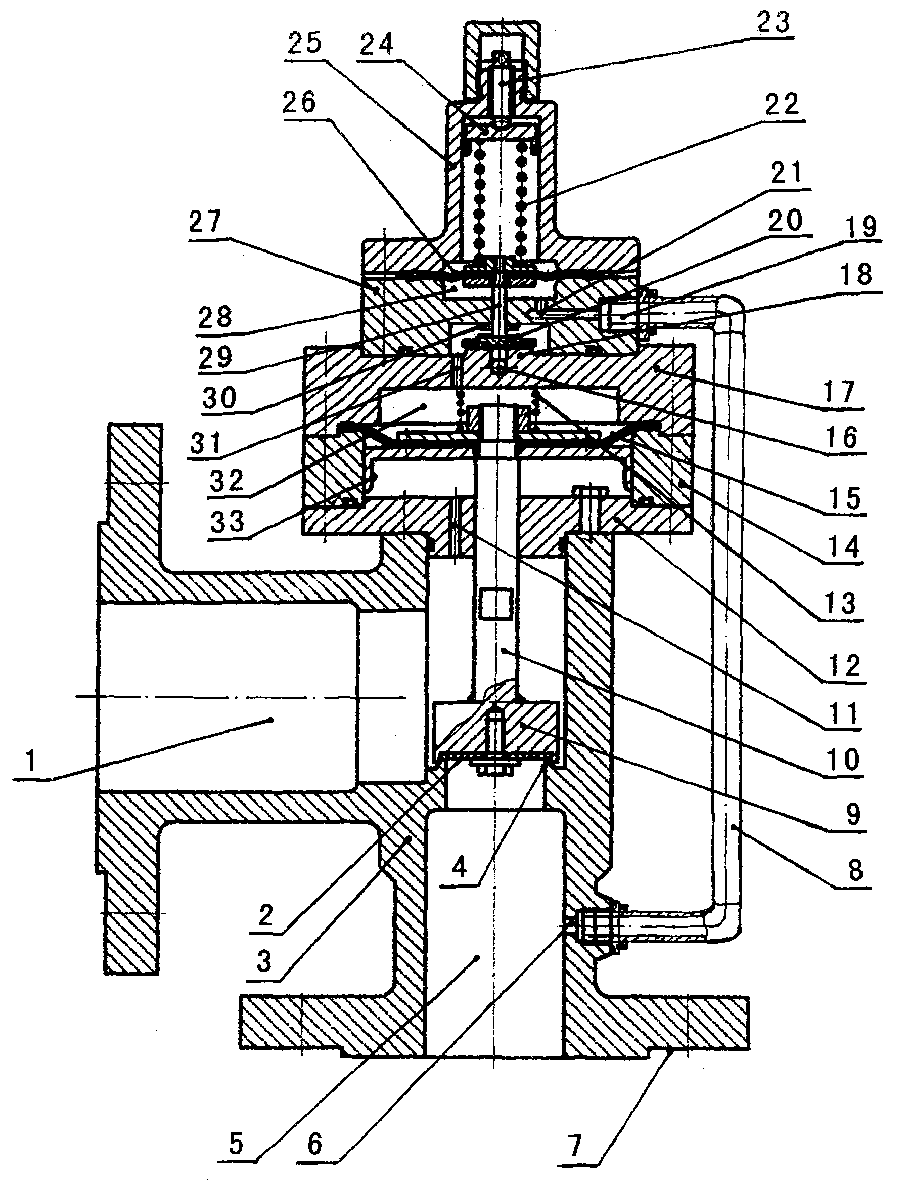 Low-pressure pilot operated safety valve