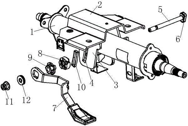 Angle adjusting mechanism of steering tubular column