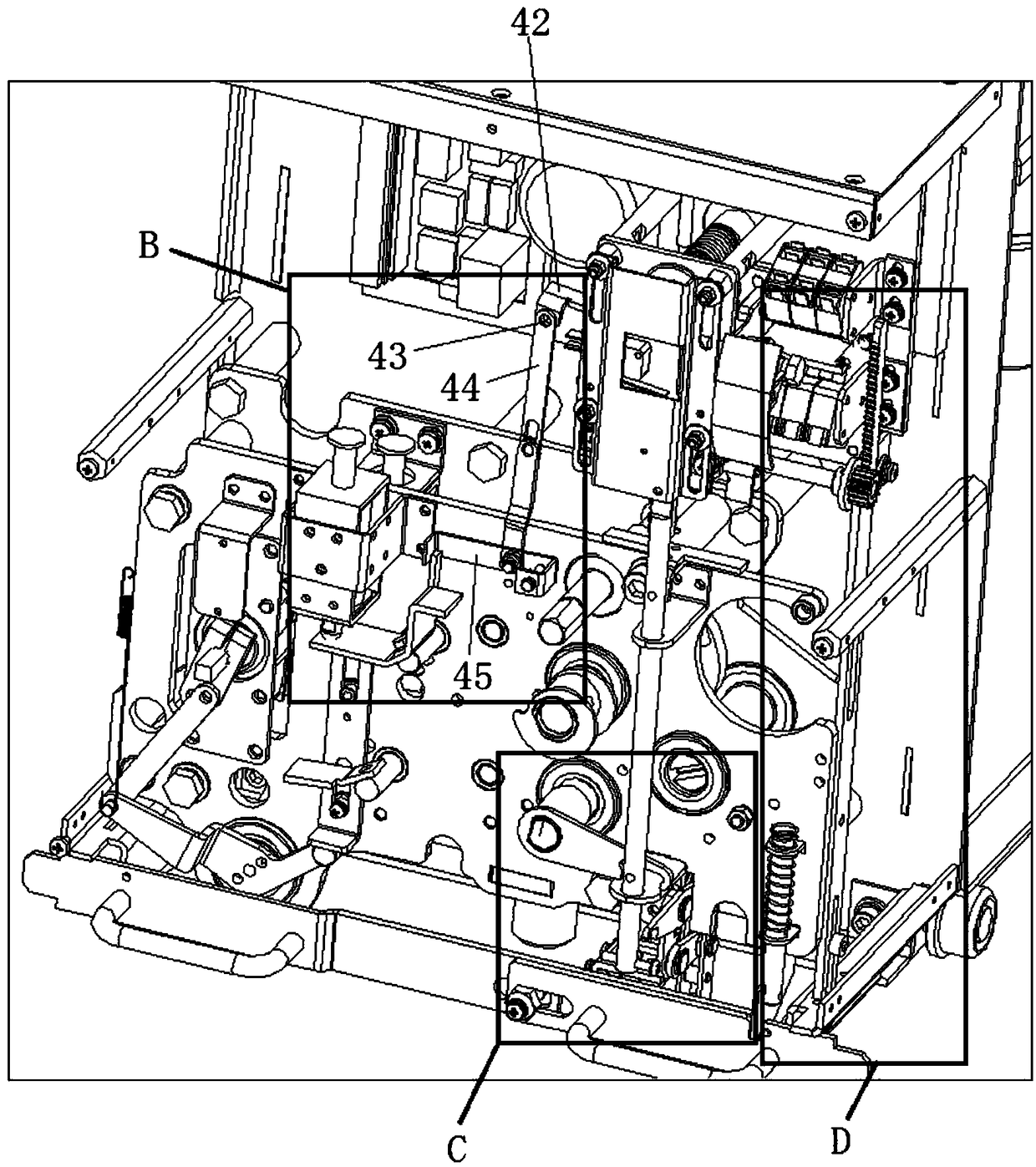 An interlock operating mechanism and high-voltage switchgear having the same