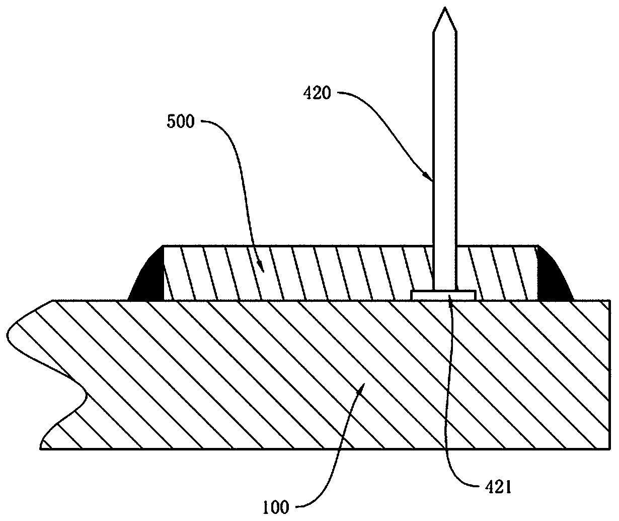 V-shaped seam forming device and technology thereof