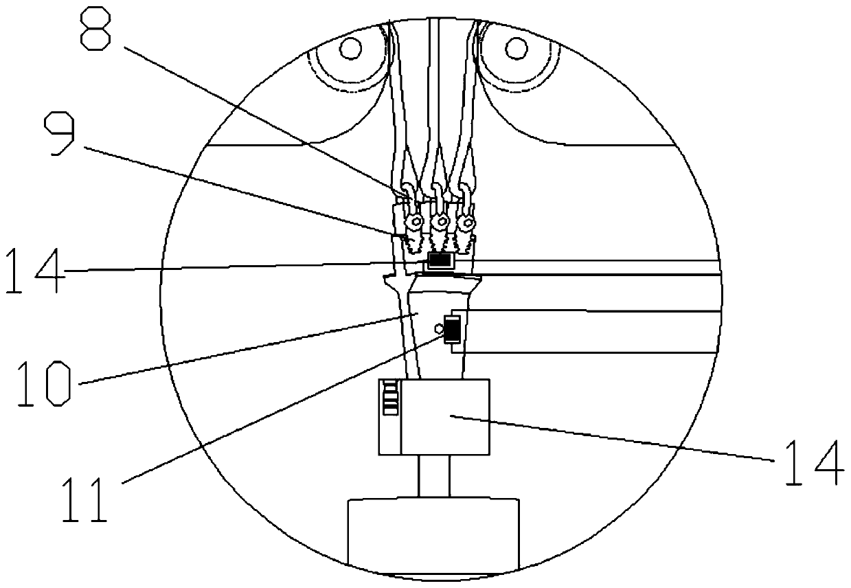 Experimental verification device of crack growth service life of wheel disc