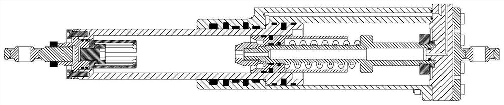 A double-redundant hydraulic actuator with single-ended mechanical lock