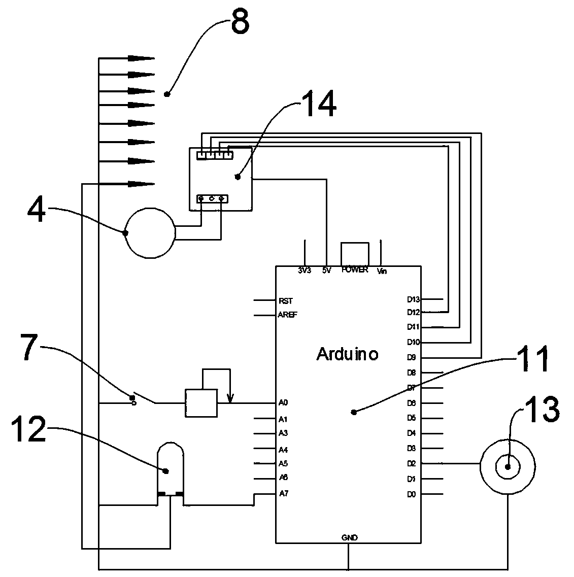 Portable UVB irradiator and working method thereof