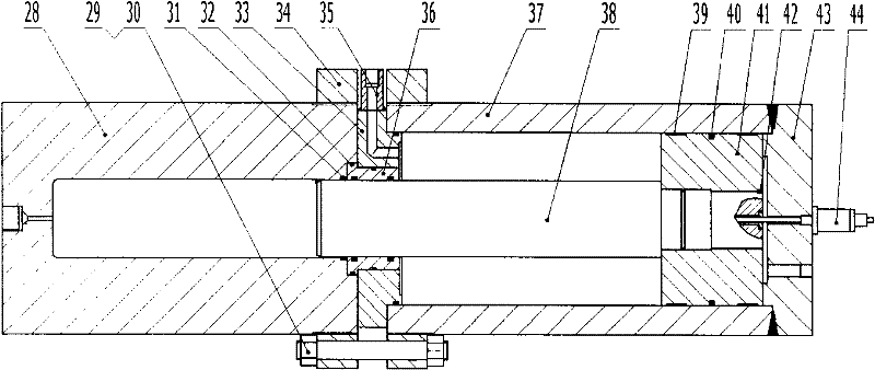 Hydrodynamic deep drawing equipment for forming deep cavity parts