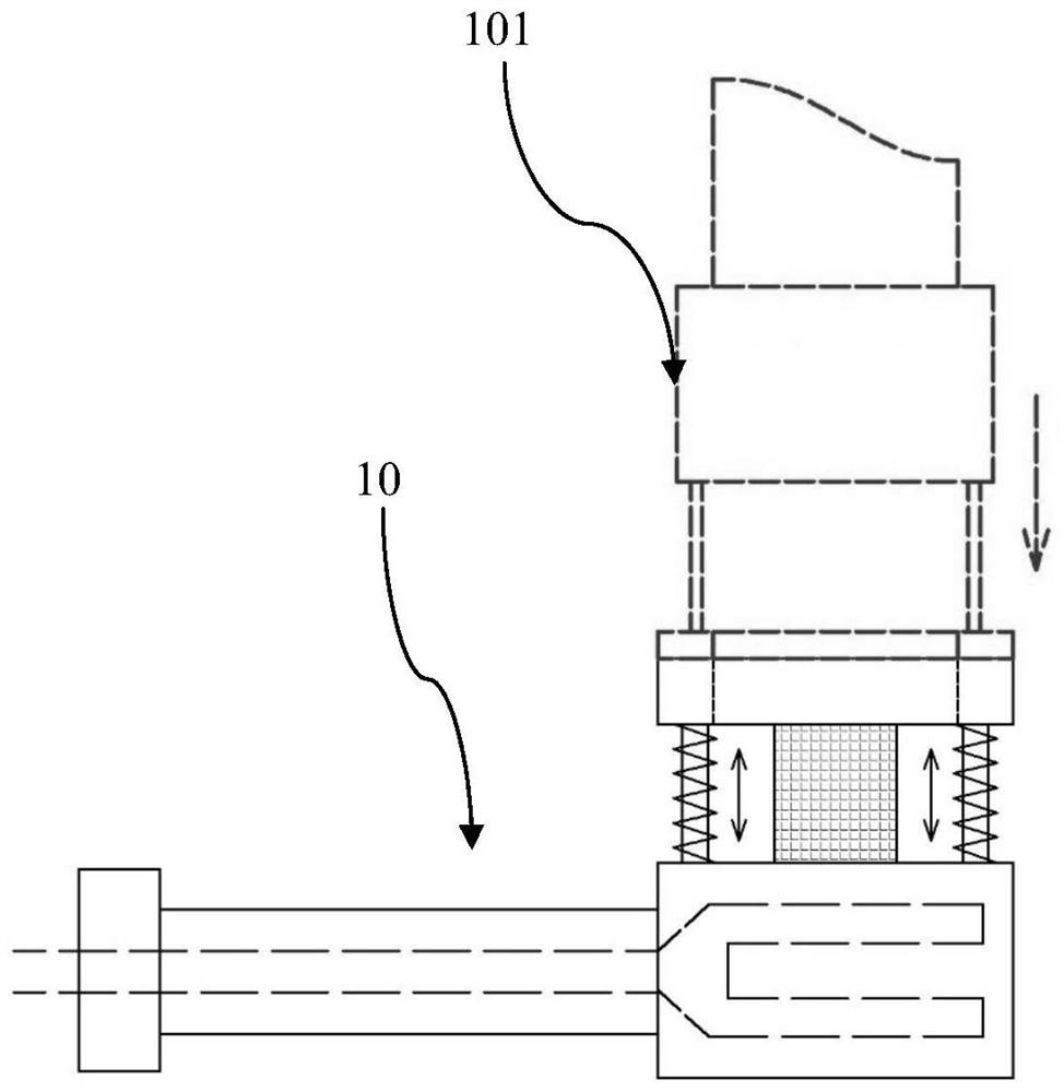 Cooling device applied to sample table