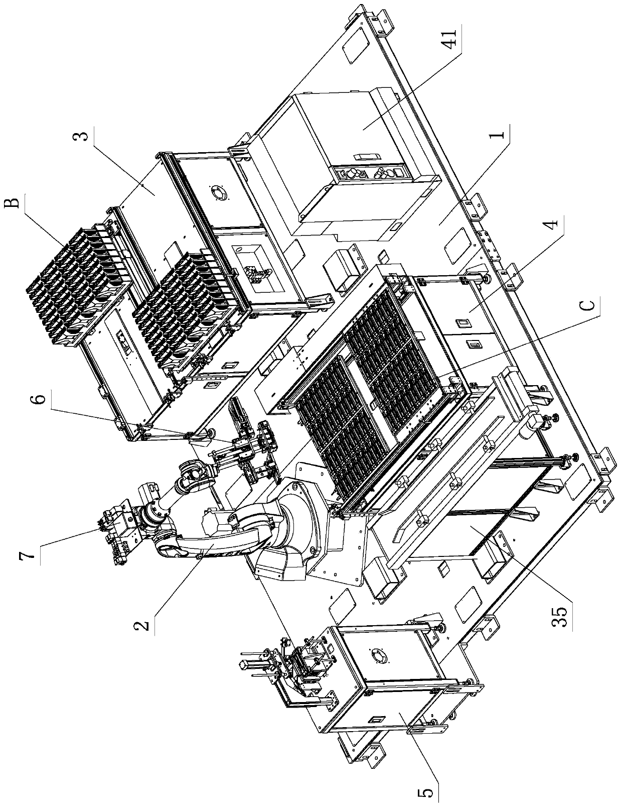 An assembly workstation for a servo drive housing