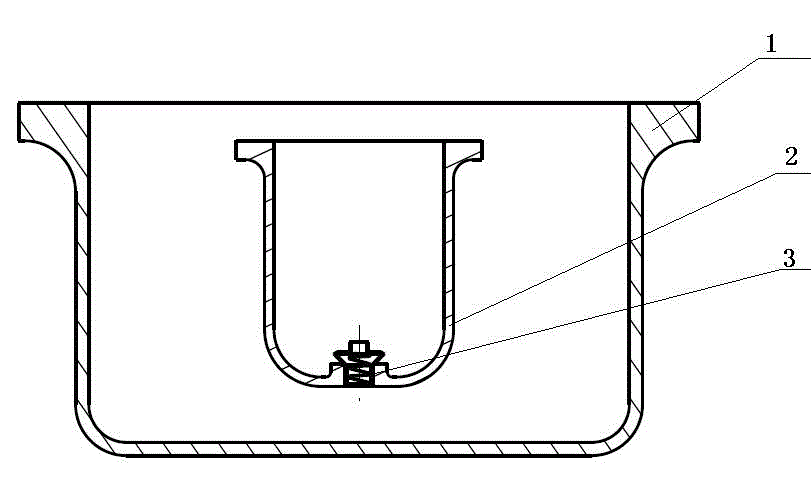 Double-layer oil pan of military vehicle