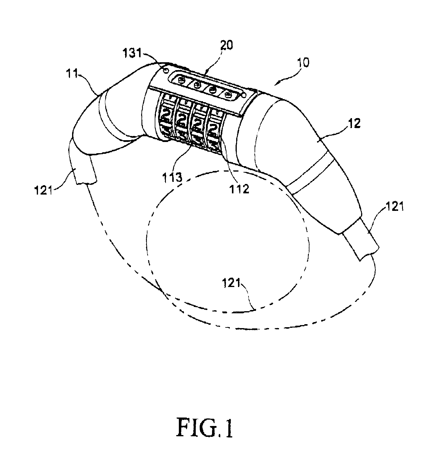 Combination lock with dial displaying window