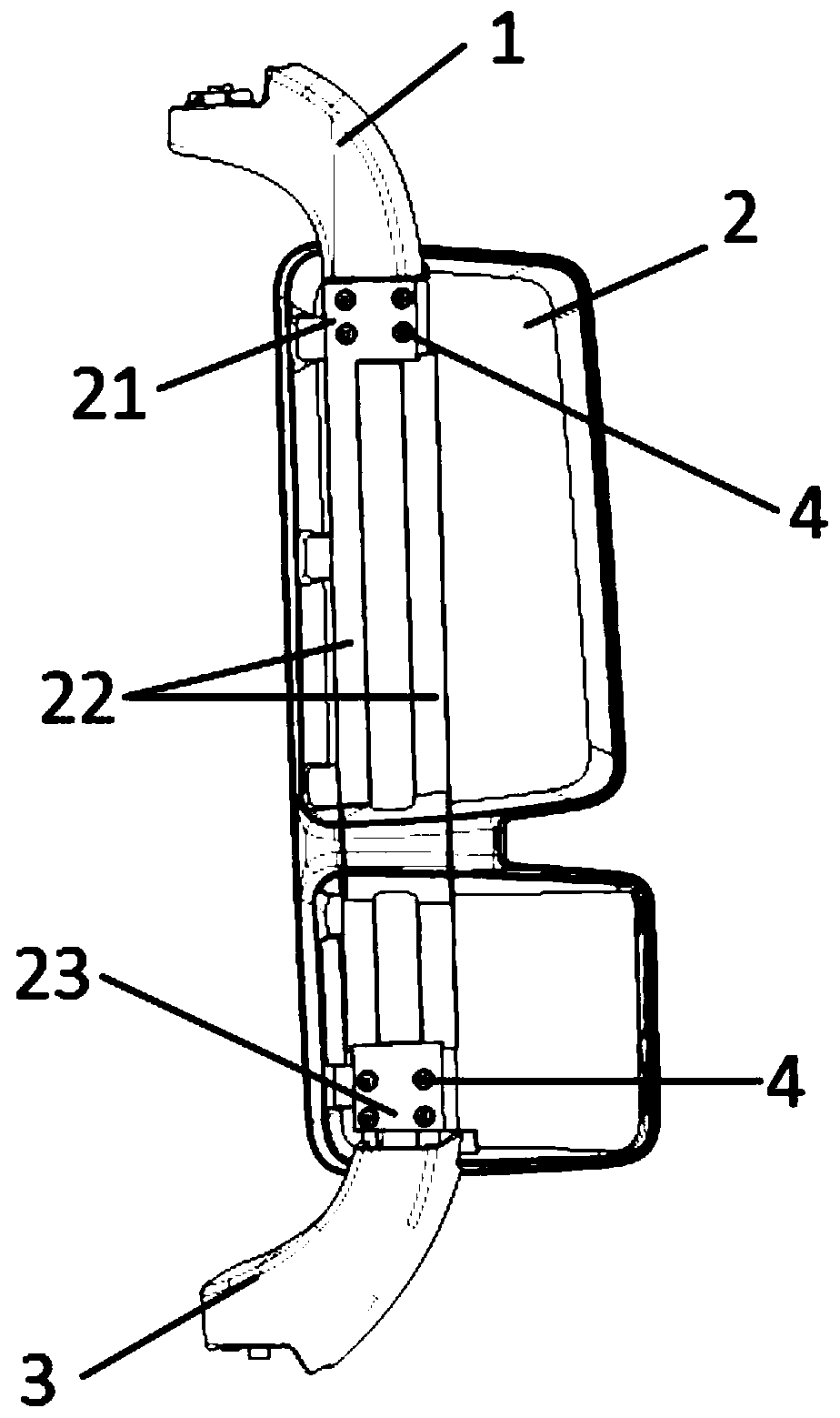 Load-supporting mirror shell structure of automobile mirror