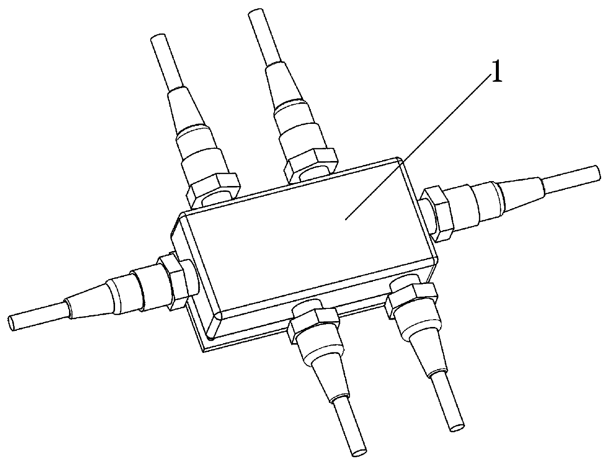 Square waterproof connector for information transmission