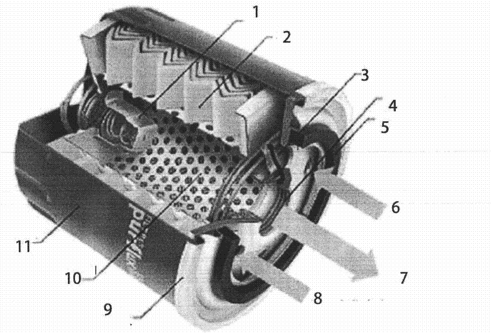 Synthetic filter material, filter-paper-free metal-free synthetic filter element, manufacturing method of filter element, and filter