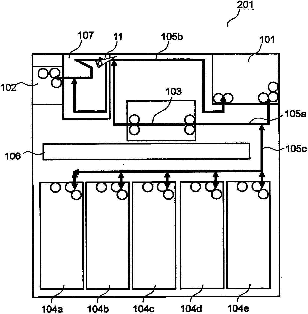 Paper currency handling device and paper currency transaction device