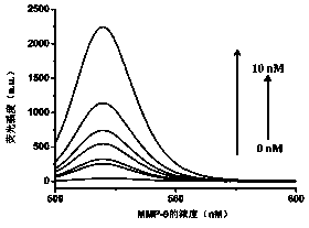 Method for detecting MMP-9 through graphene oxide fluorescent sensor
