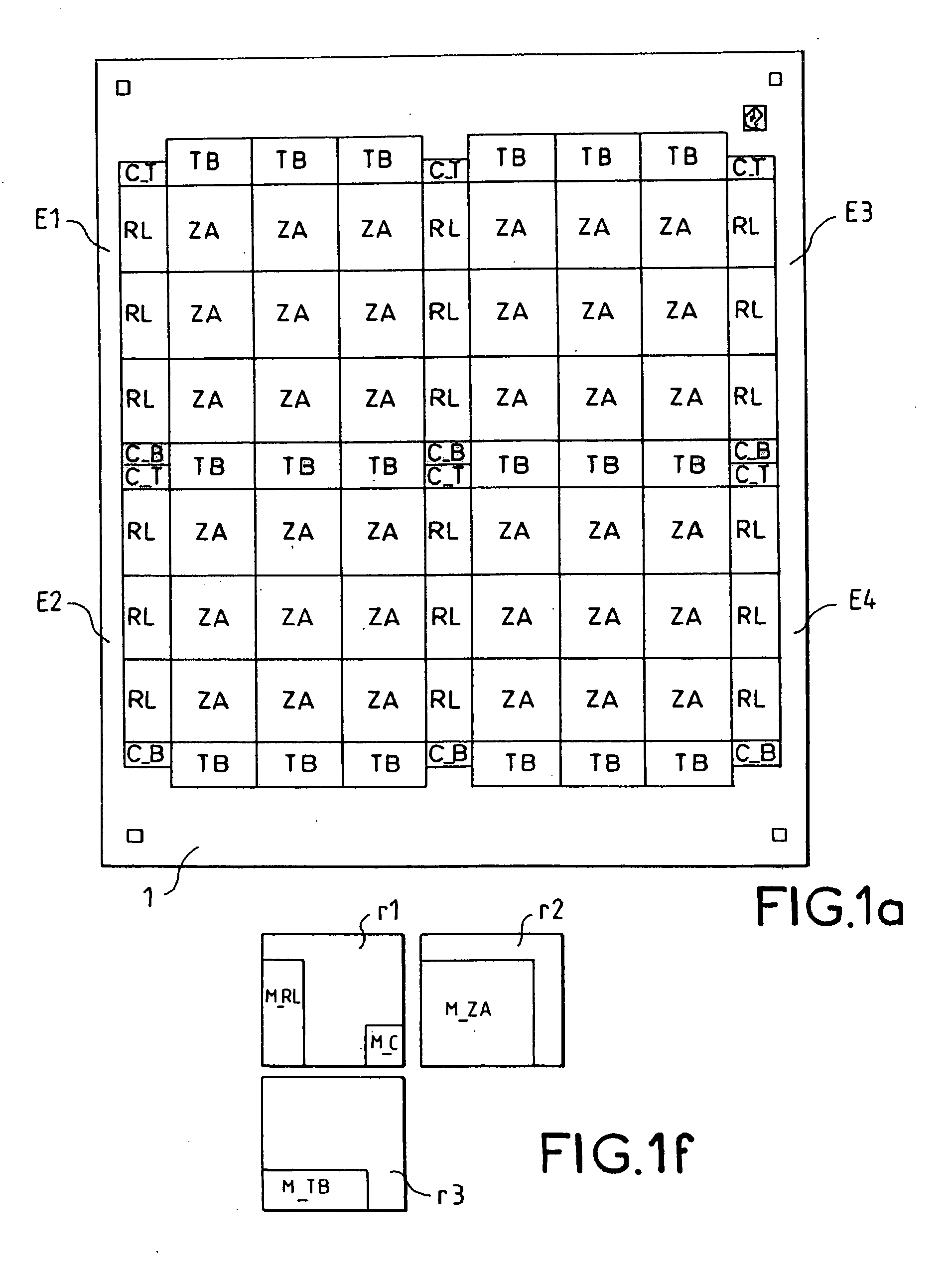 Method for the manufacture of an active matrix, corresponding electro-optical display devices and mask