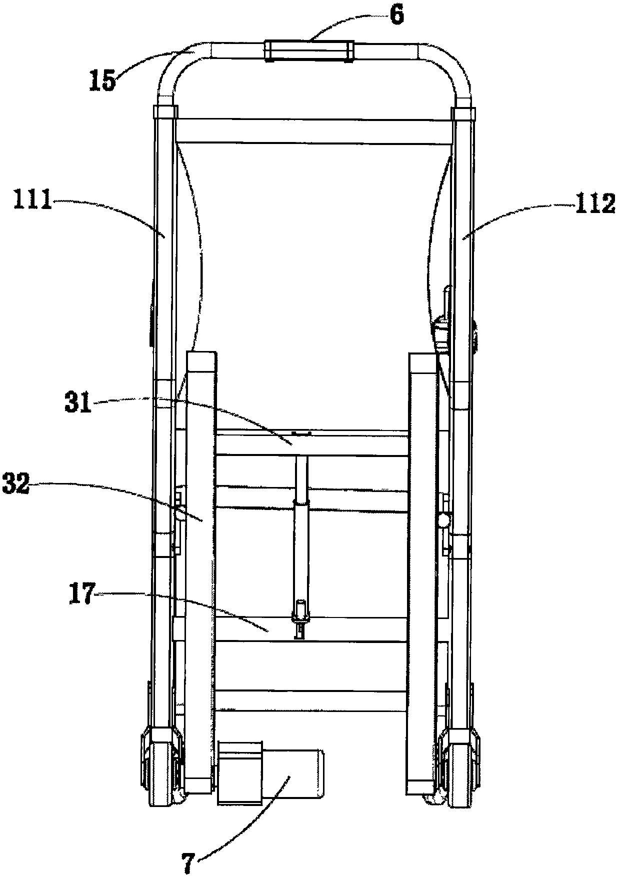 Wheelchair with function of conveniently climbing steps