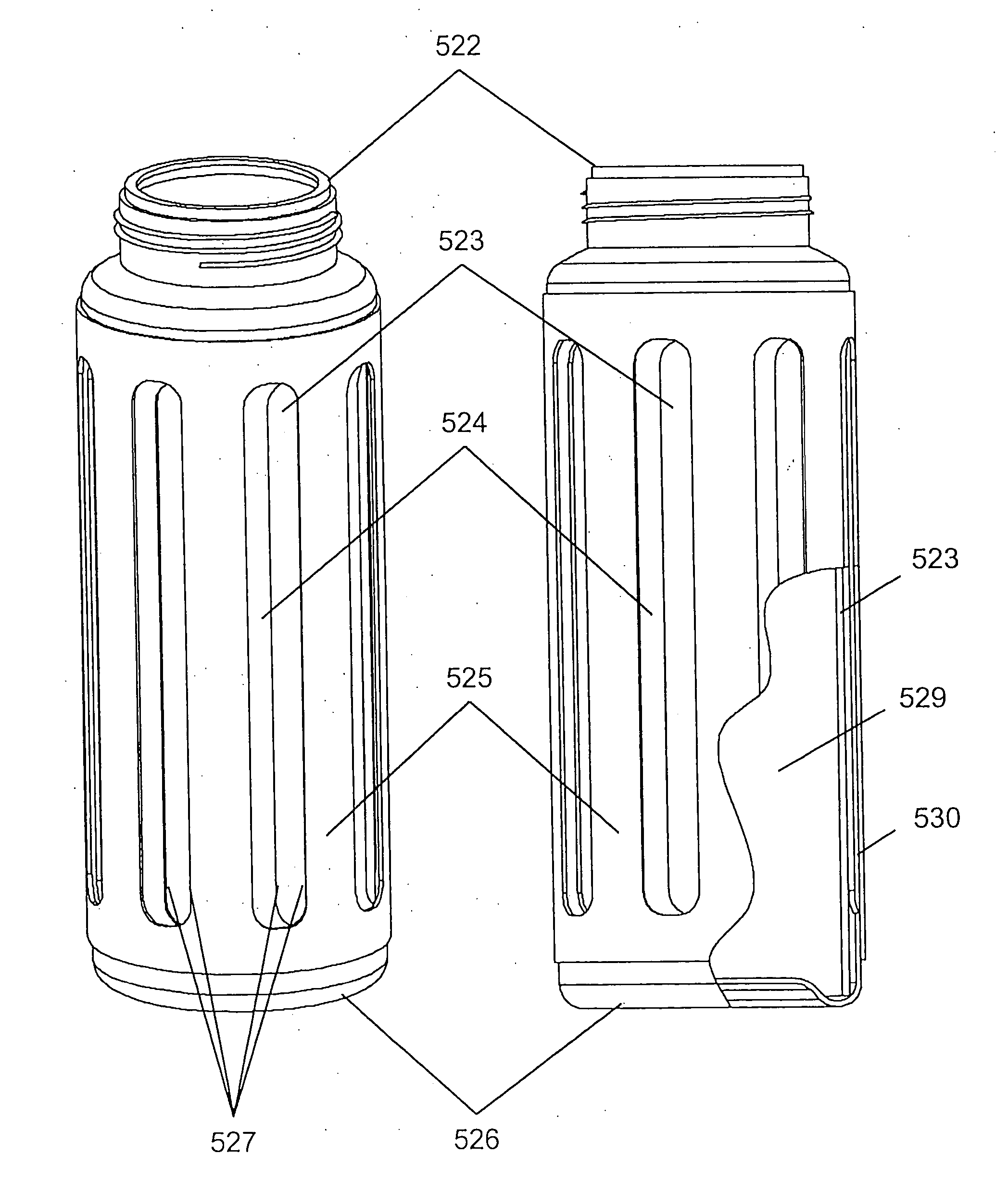 Self-cooling container for liquids