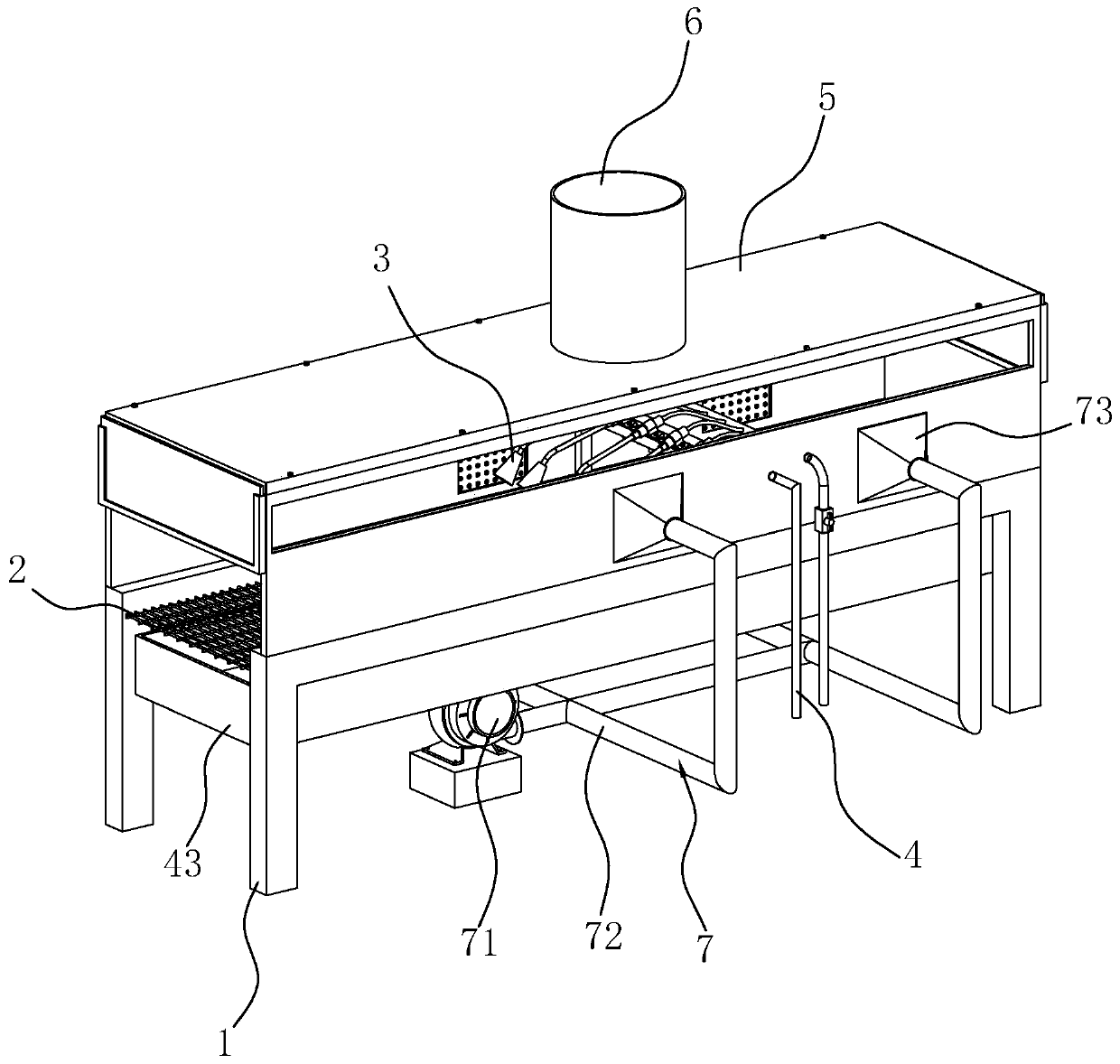 Tunnel type automatic singeing equipment