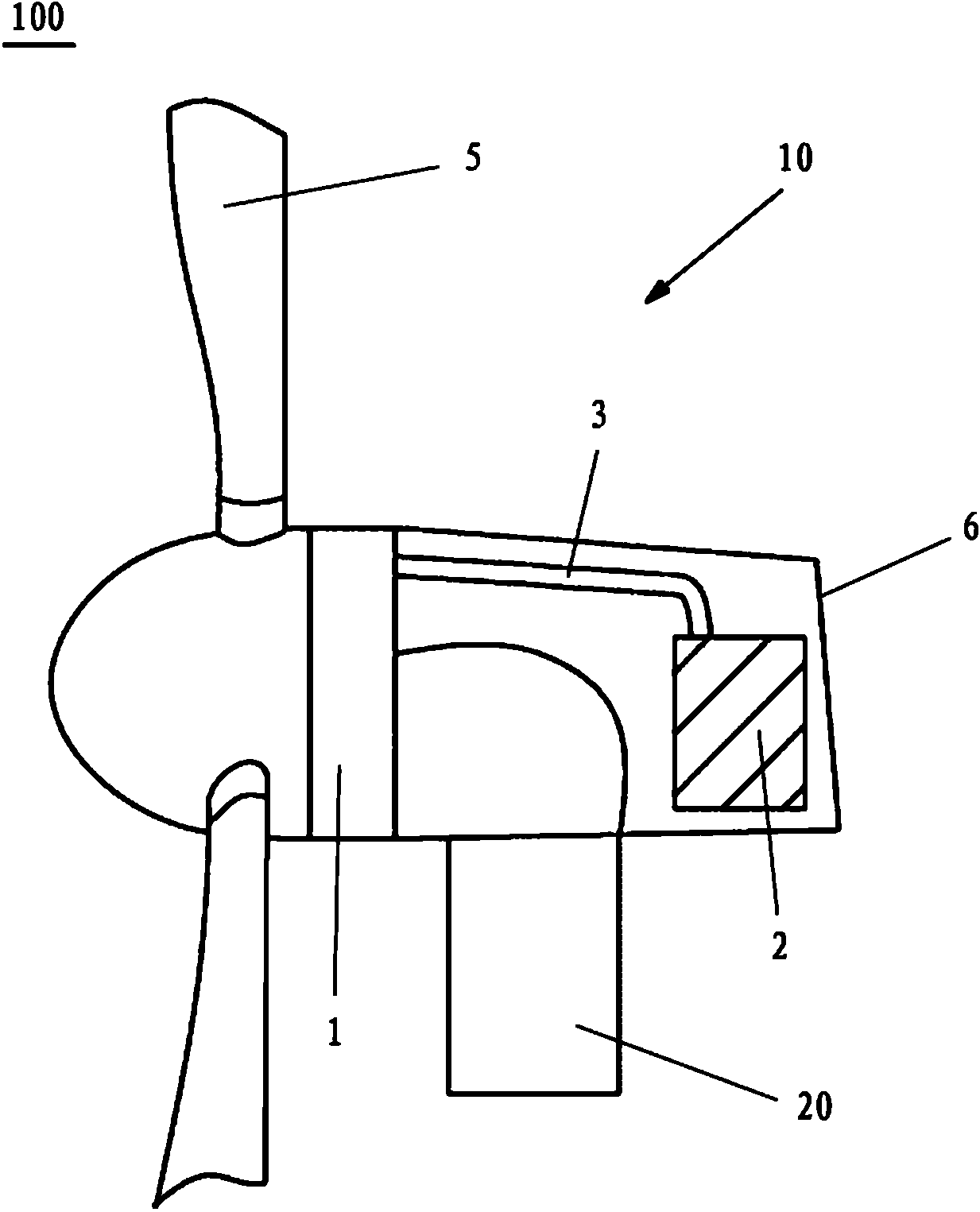 Radiation structure of wind driven generator