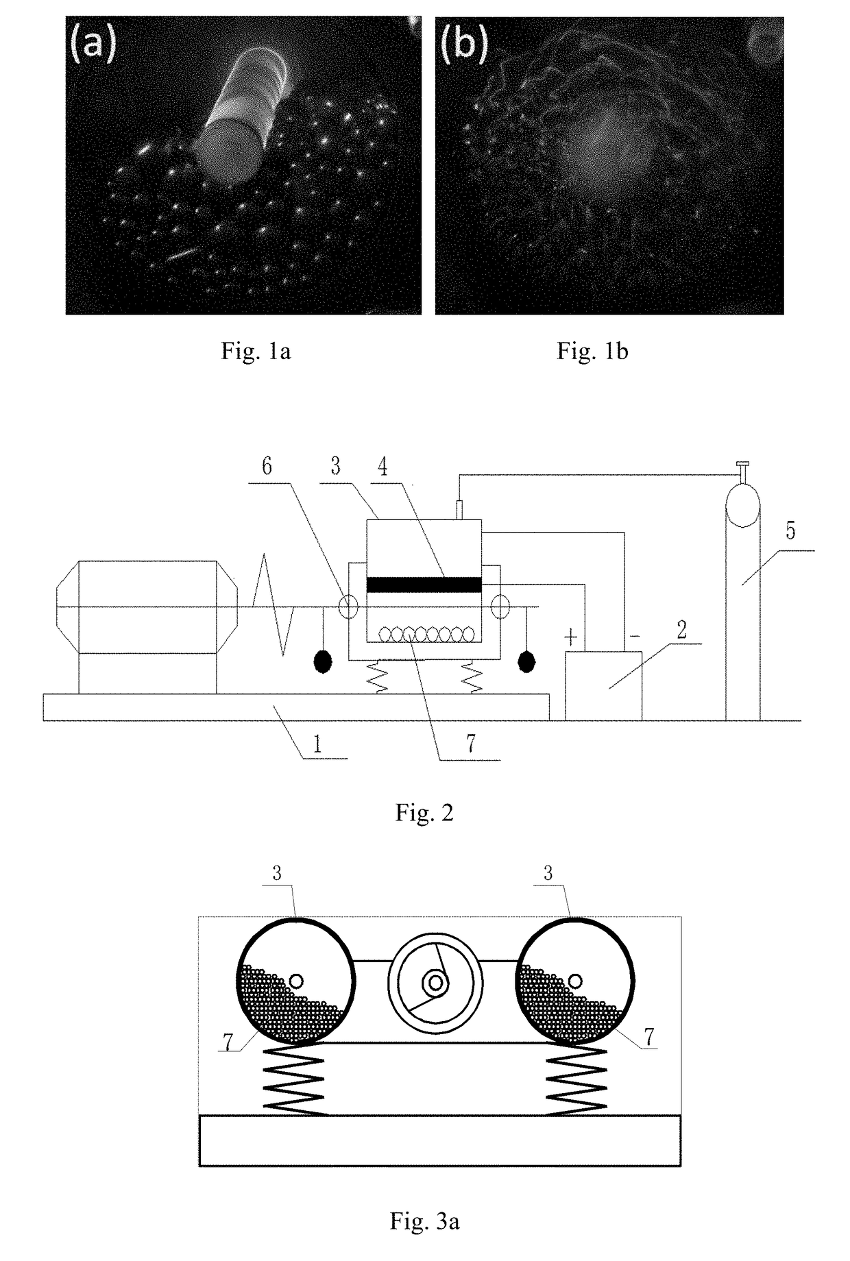 Application method and device for cold field plasma discharge assisted high energy ball milled powder