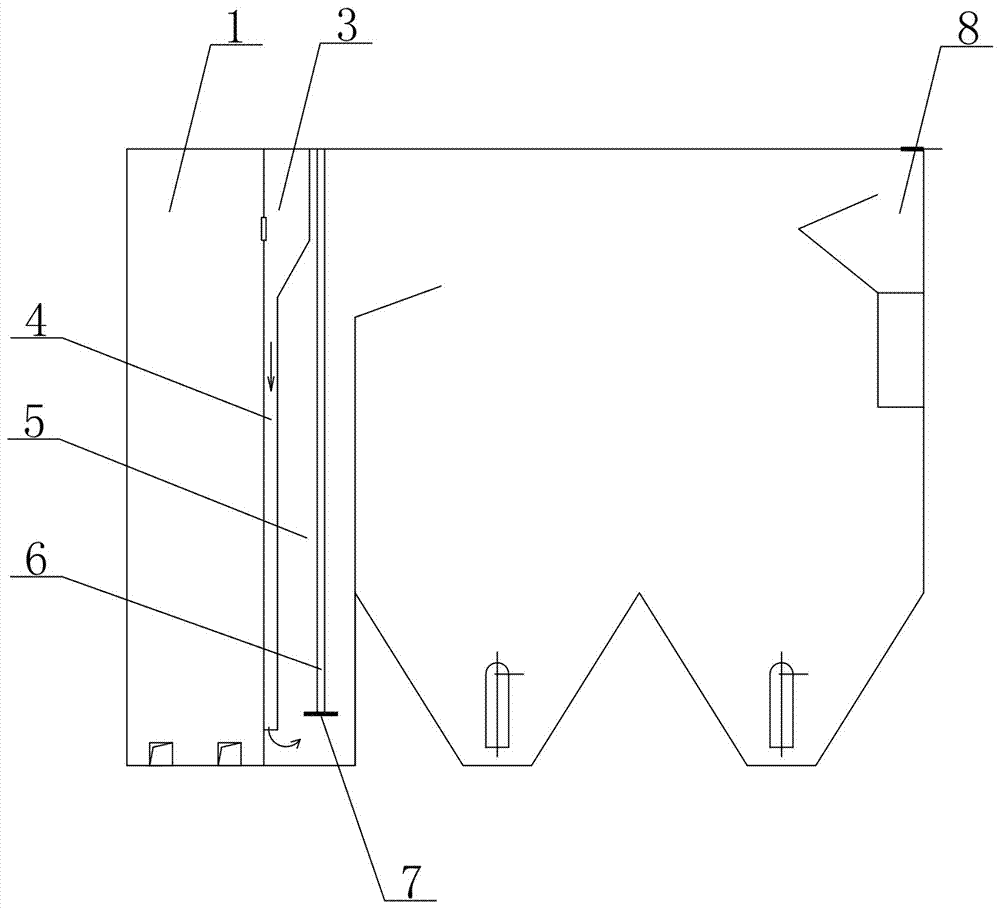 Water distribution device for air floatation contact area